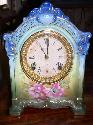 Ansonia Porcelain 8 Day Time & Strike Mantel Clock, Circa 1890